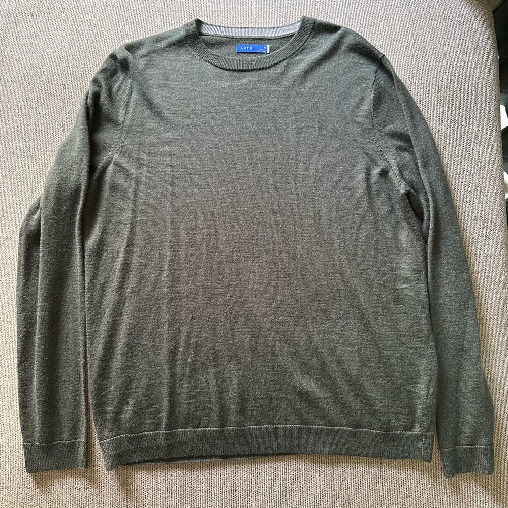 Apt. 9 Men's Olive Crewneck Sweater